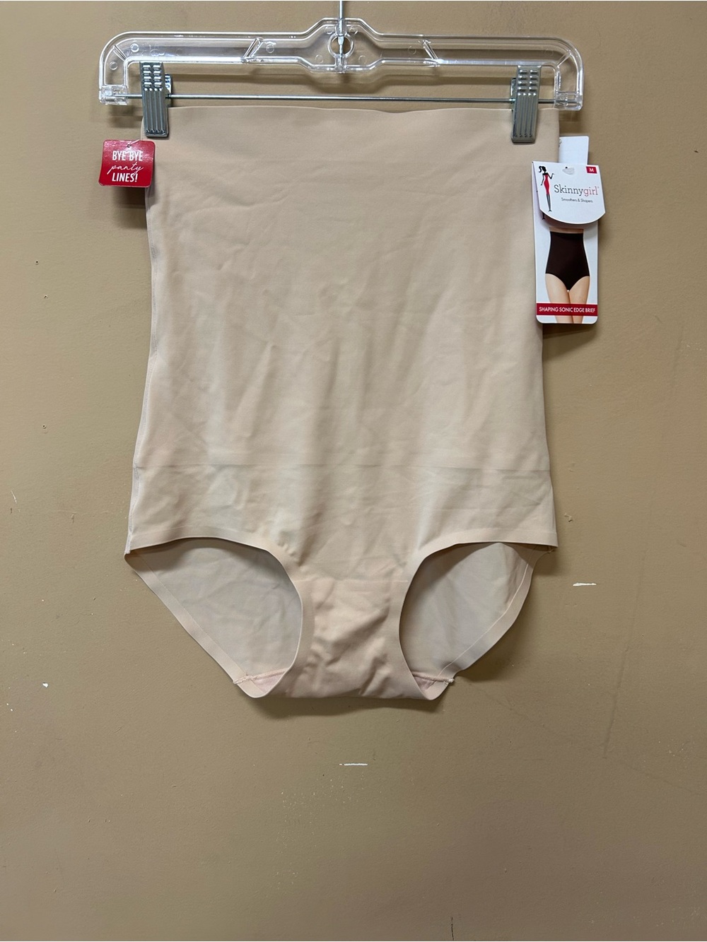 Skinny Girl Shaping Sonic Edge Brief Panties Tan Size Medium NWT